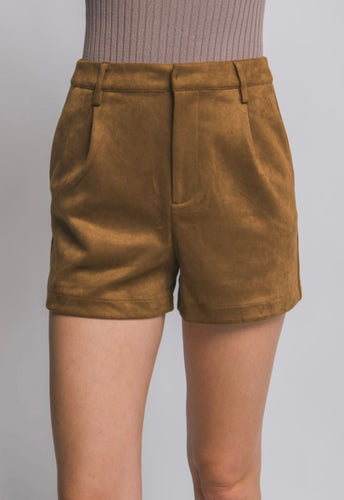 Suede High Waist Shorts
