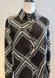 Printed Button Blouse