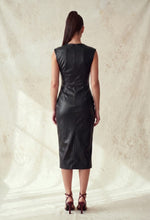 Cargar imagen en el visor de la galería, Waist Buckle PU Dress