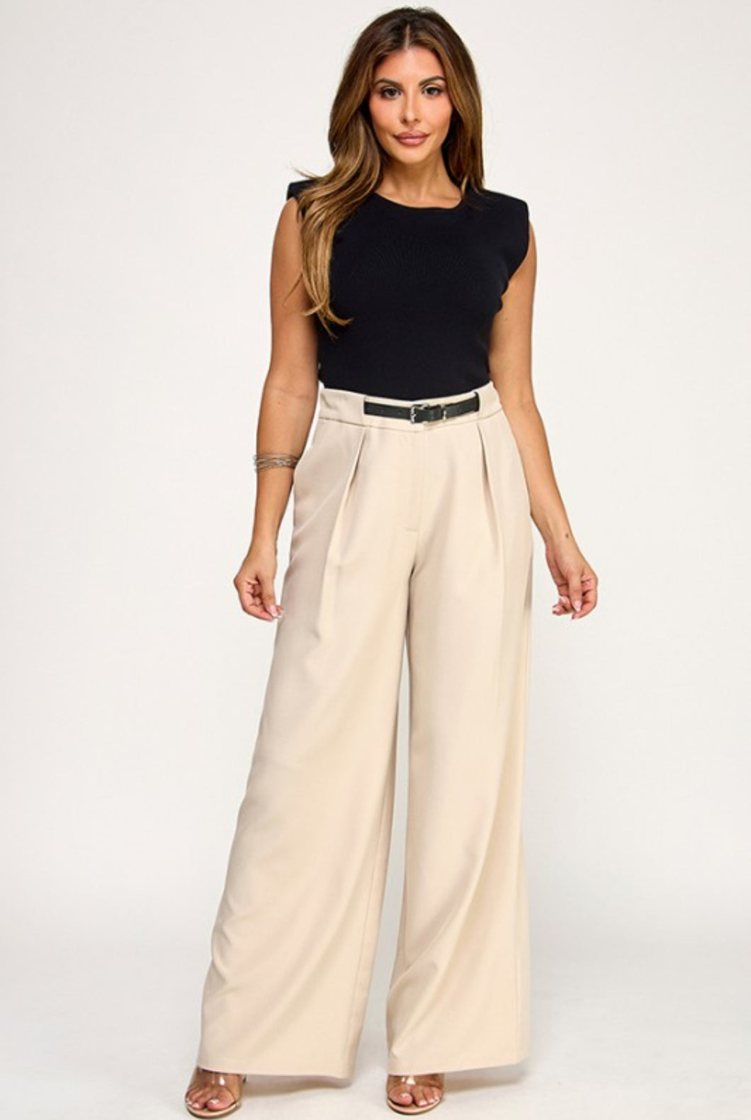 Belted Wide Pants