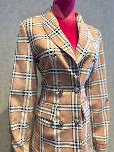 Plaid Long Blazer