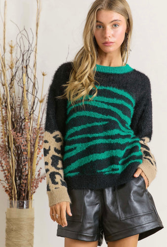 Zebra Printed Sweater