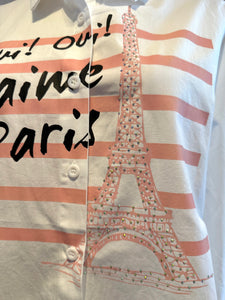 Hello Paris Detail Blouse