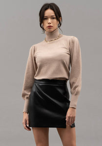 Taupe Basic Turtleneck