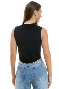 Rhinestone Detail Knit Top