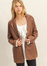 Cargar imagen en el visor de la galería, PU Leather Blazer