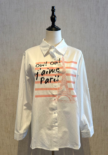Hello Paris Detail Blouse