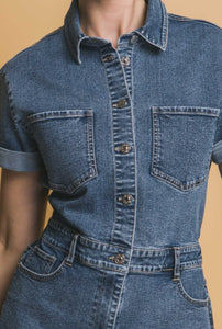 Denim Romper