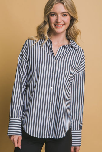 Stripe Basic Blouse