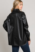Cargar imagen en el visor de la galería, PU Leather Jacket Blouse