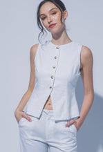 Cargar imagen en el visor de la galería, Linen Button Vest