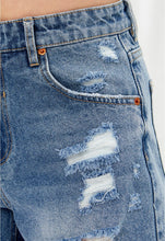 Cargar imagen en el visor de la galería, High Waist Distressed Denim Shorts
