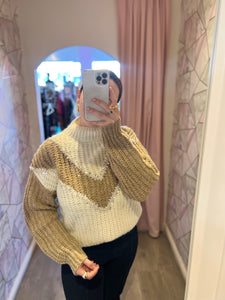 Knit Contrast Sweater