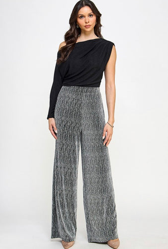 Metallic Wide Pants