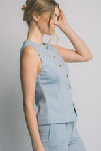 Cargar imagen en el visor de la galería, Linen Button Vest