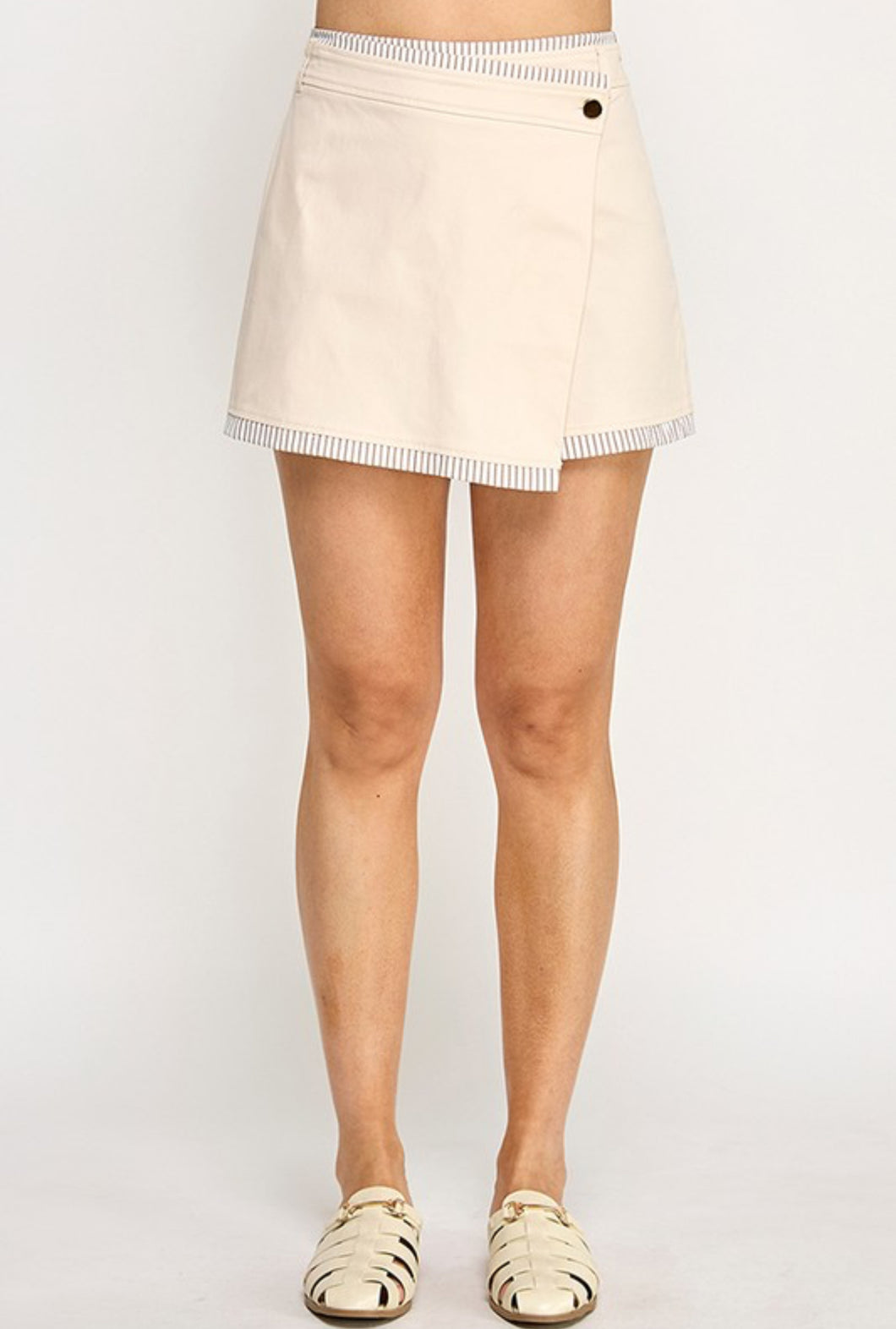 Stripe Contrast Skort