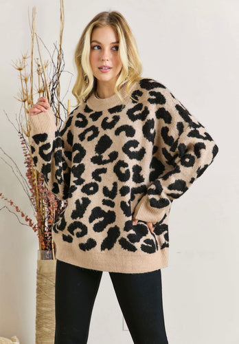 Oversized Leopard Sweater
