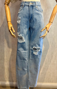 Bootcut Distressed Light Jeans