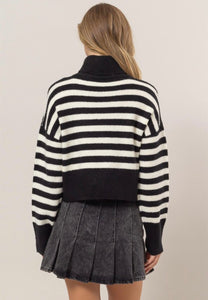 Striped Turtleneck Sweater