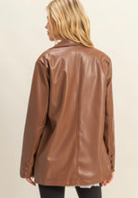 Cargar imagen en el visor de la galería, PU Leather Blazer