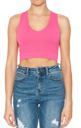Vneck Ribbed Tank Top