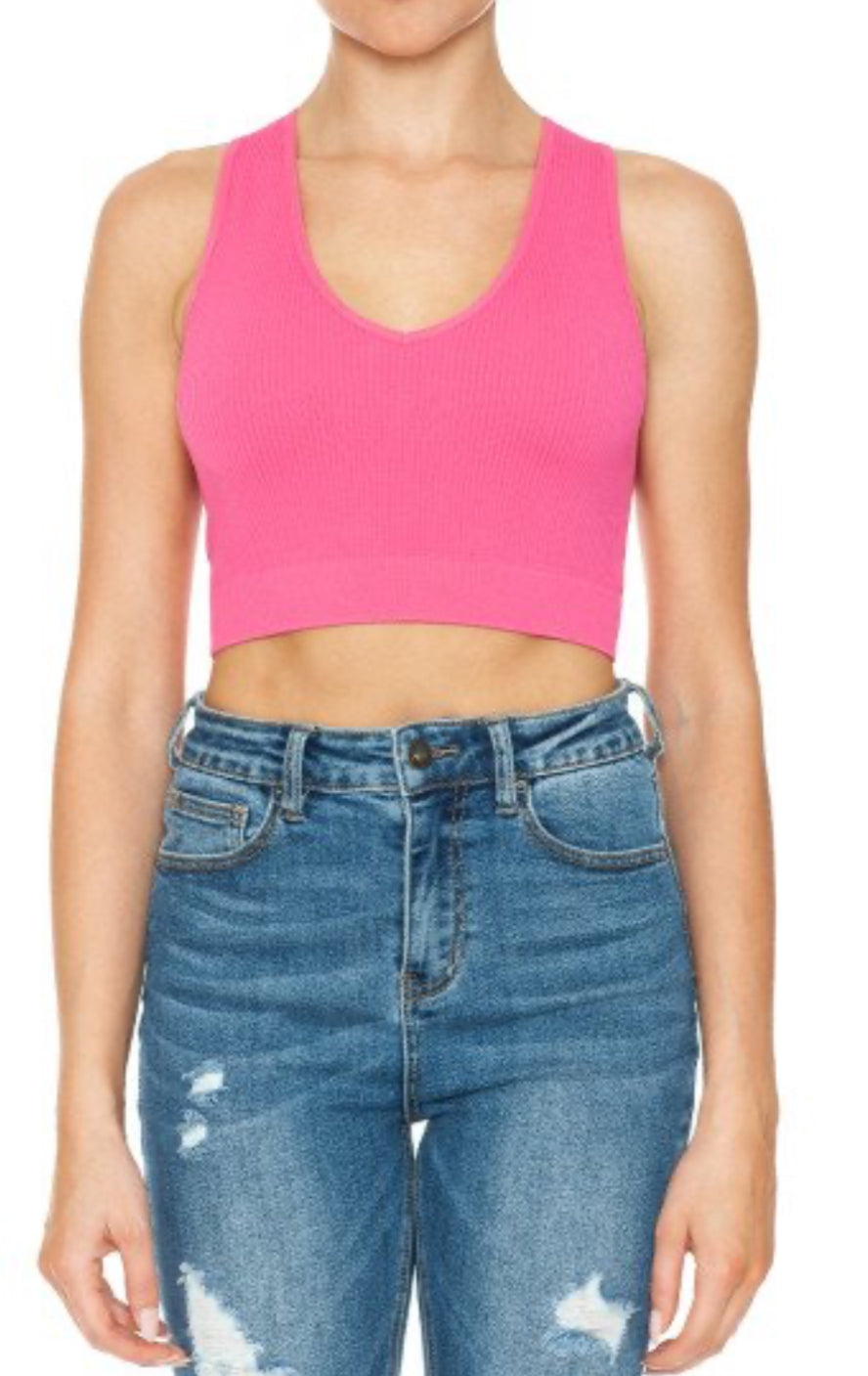 Vneck Ribbed Tank Top