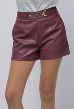 Cargar imagen en el visor de la galería, Belted PU Shorts
