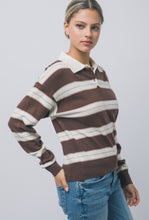 Cargar imagen en el visor de la galería, Striped Polo Long Sleeve