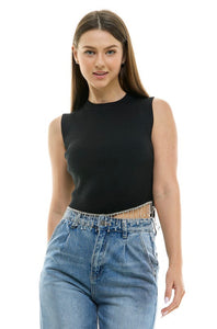 Rhinestone Detail Knit Top