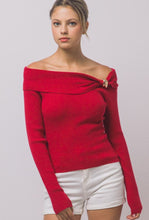 Cargar imagen en el visor de la galería, Off Shoulder Knit Top
