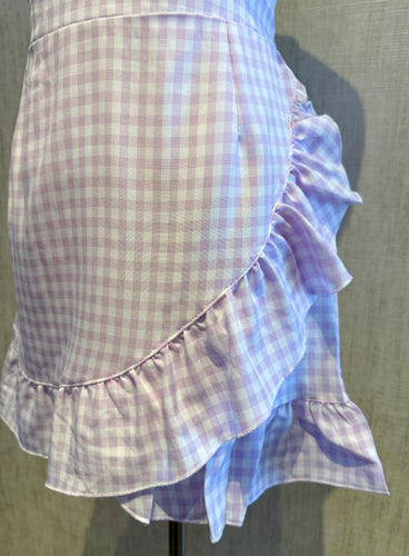 Ruffle Plaid Skirt