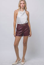 Cargar imagen en el visor de la galería, Belted PU Shorts