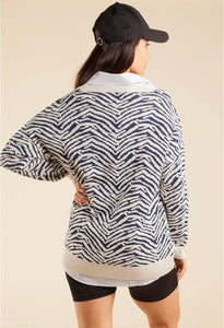 Zebra Print Sweater