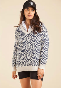 Zebra Print Sweater