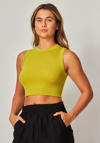 Stretchy Ribbed Crop Top