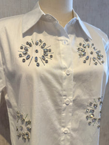 Rhinestone Detail Blouse