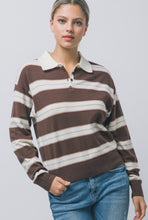 Cargar imagen en el visor de la galería, Striped Polo Long Sleeve