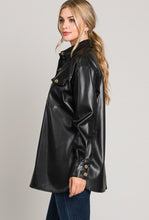 Cargar imagen en el visor de la galería, PU Leather Jacket Blouse