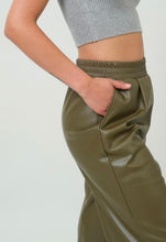 Cargar imagen en el visor de la galería, PU Wide Elastic Pants