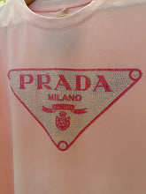 Cargar imagen en el visor de la galería, Prada Rhinestone Detail Tshirt