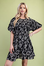 Cargar imagen en el visor de la galería, Puff Sleeve Textured Dress