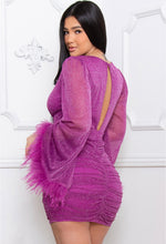 Cargar imagen en el visor de la galería, Feather Glittered Mini Dress