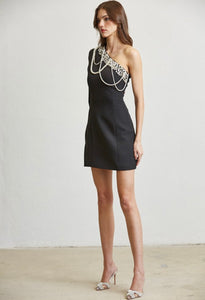 One Shoulder Detail Dress
