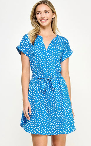 Print Belted Dress