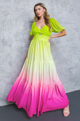 Front Twist Maxi Dress