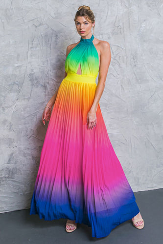 Pleated Maxi Dress