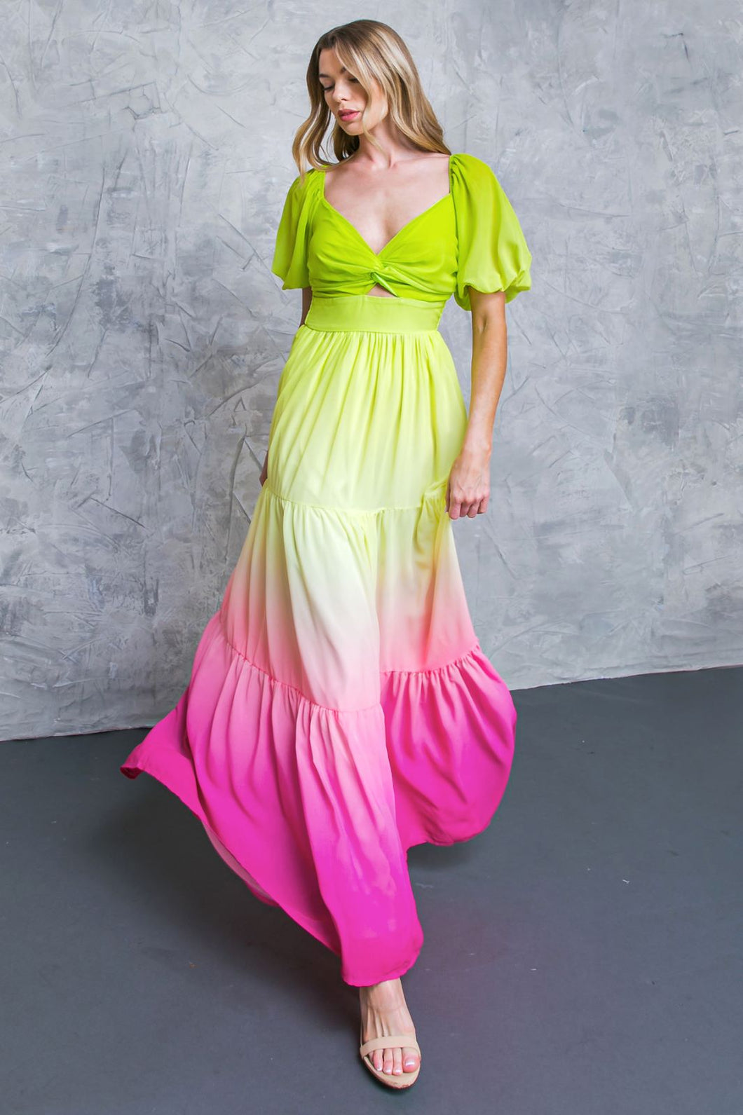 Front Twist Maxi Dress