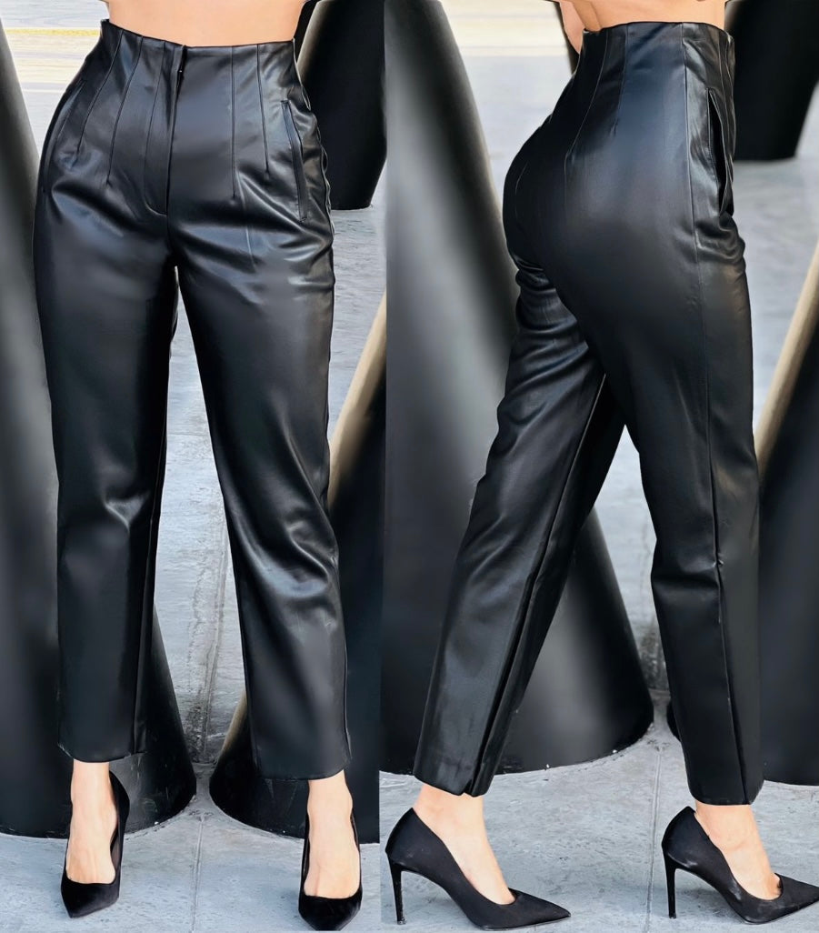 High Waist PU Leather Pants – HK Boutique Mx