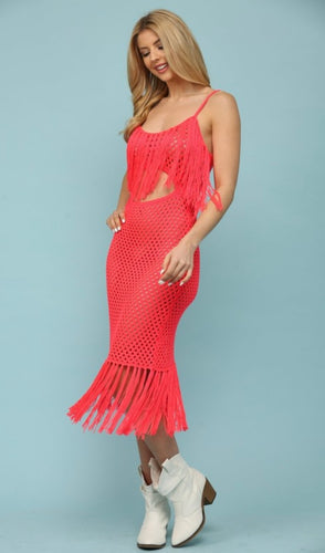 Knit Fringe Dress