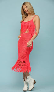 Knit Fringe Dress